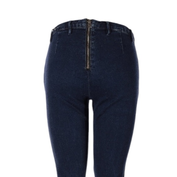 Madewell Back Zip Flat Front Dark Wash Stretchy Skinny Jeggings Jeans Size 27 - Picture 5 of 9